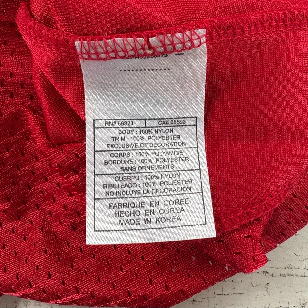 Nike Ohio State Buckeyes #10 V-Neck Mesh Jersey Size Medium In Red/White/Black - Picture 4 of 6